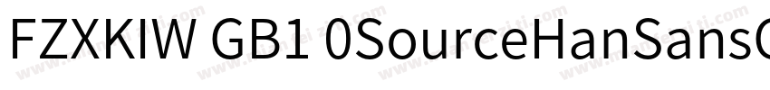 FZXKIW GB1 0SourceHanSansCN Medium字体转换